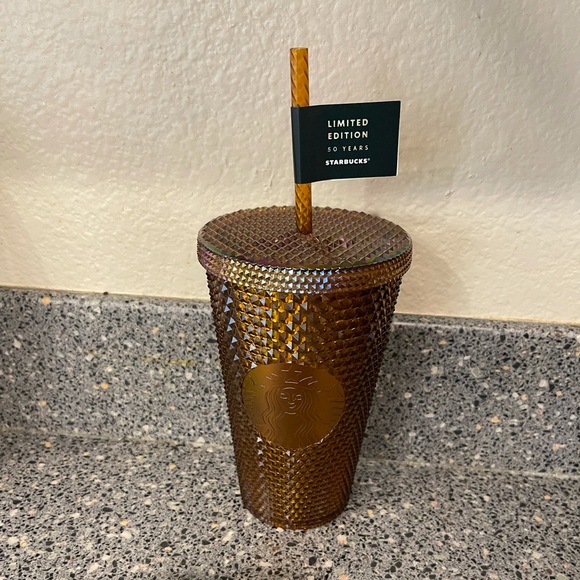 Starbucks grande honeycomb gold studded 16oz